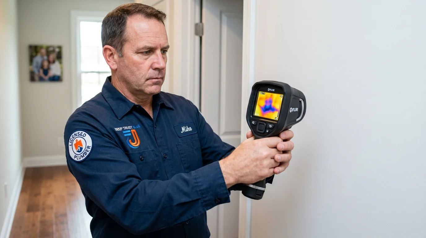Thermal imaging leak detection by Johns Plumbing LLC in North Providence